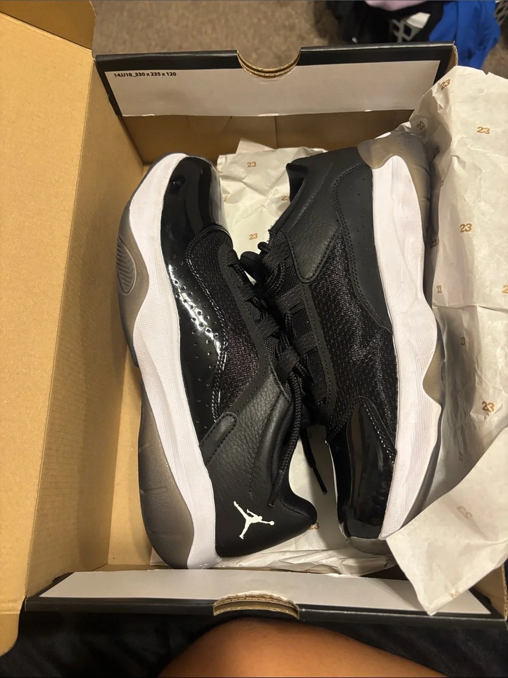 Jordan 11 Low Basketball Sneakers - Black & White